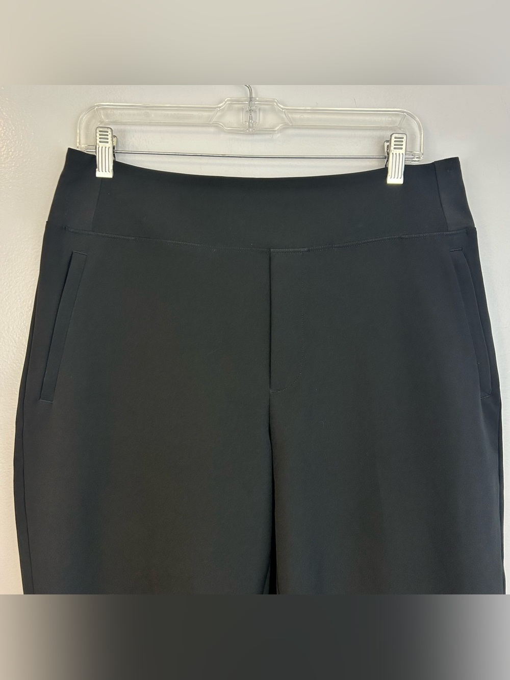 Athleta Black Endless High Rise Stretch Fabric Tapered Ankle Pants size 12 - Picture 3 of 10